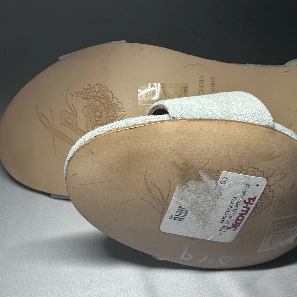 Free People Women's Suede Heels - Light green Size 8 - Picture 8 of 9